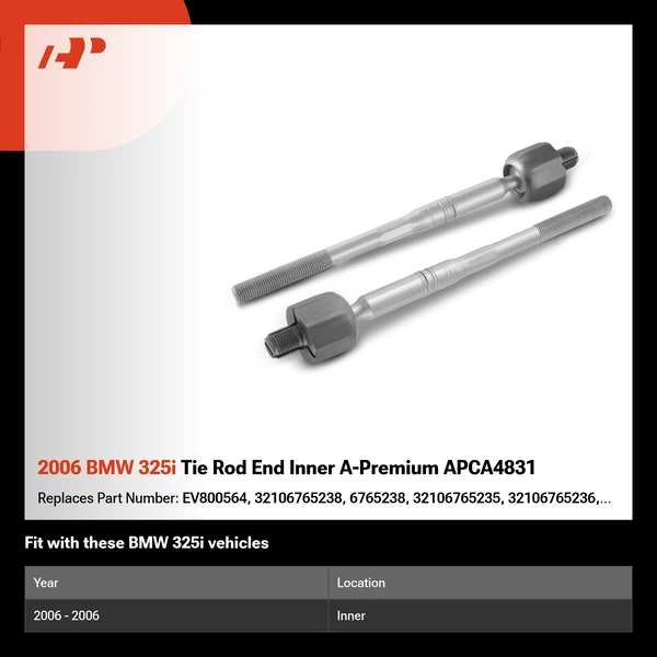 2006 BMW 325i Tie Rod End Inner A-Premium APCA4831