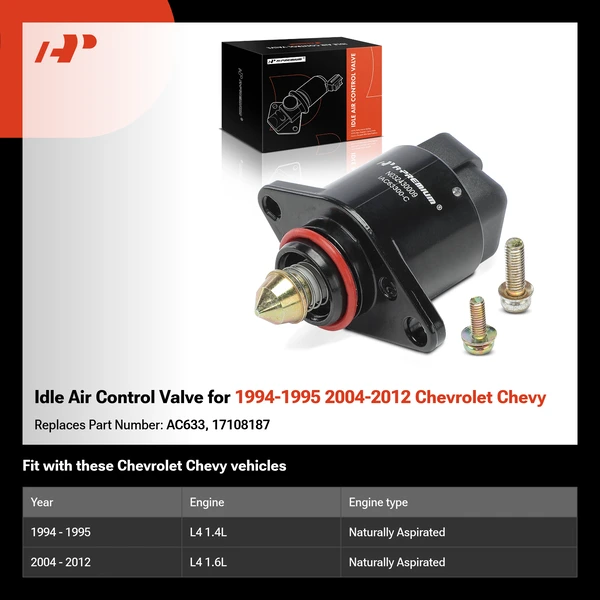 Idle Air Control Valve for 1994-1995 2004-2012 Chevrolet Chevy