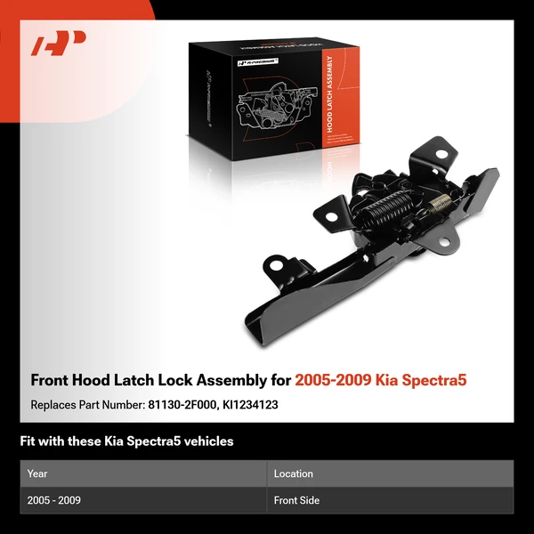 Front Hood Latch Lock Assembly for 2005-2009 Kia Spectra5