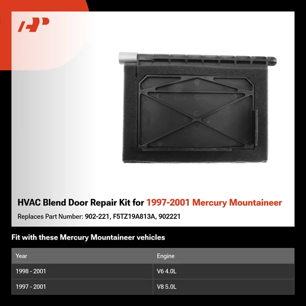 HVAC Blend Door Repair Kit for 1997-2001 Mercury Mountaineer