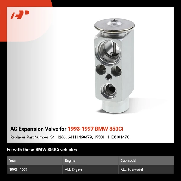 AC Expansion Valve for 1993-1997 BMW 850Ci