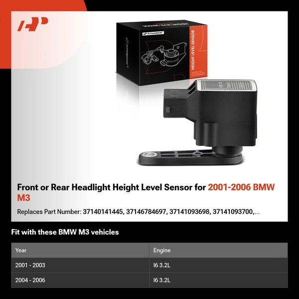 Front or Rear Headlight Height Level Sensor for 2001-2006 BMW M3