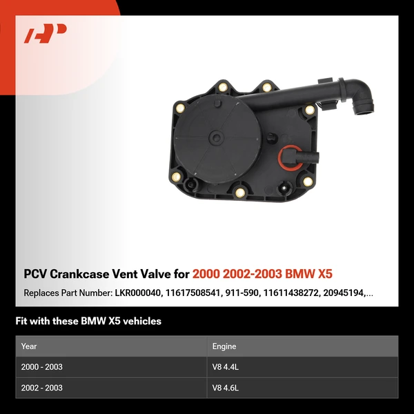 PCV Crankcase Vent Valve for 2000 2002-2003 BMW X5