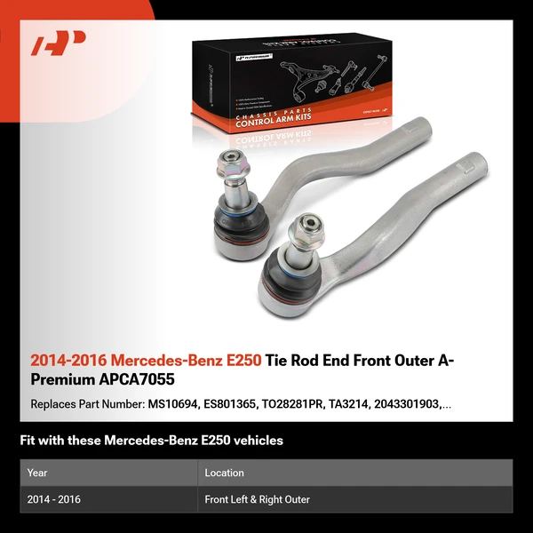 2014-2016 Mercedes-Benz E250 Tie Rod End Front Outer A-Premium APCA7055