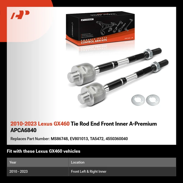 2010-2023 Lexus GX460 Tie Rod End Front Inner A-Premium APCA6840