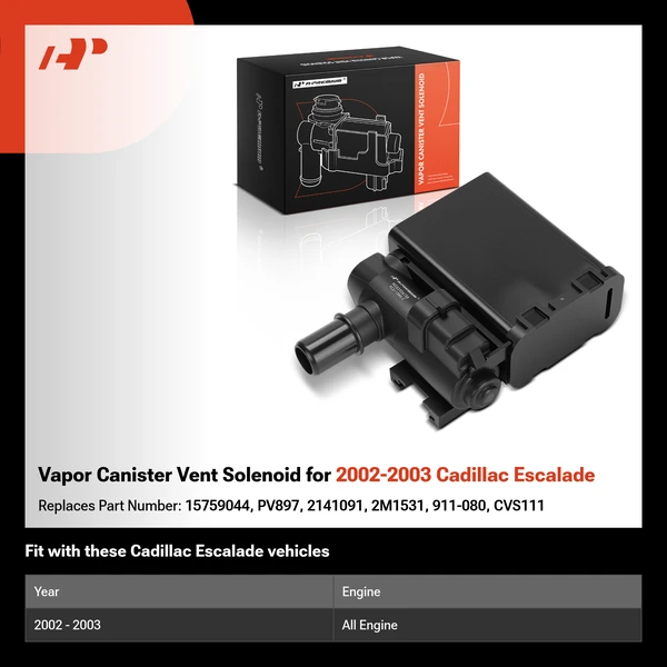 Vapor Canister Vent Solenoid for 2002-2003 Cadillac Escalade