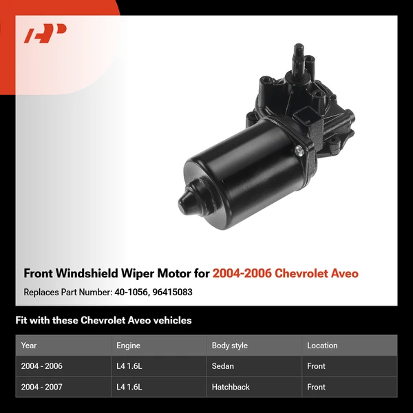 Front Windshield Wiper Motor for 2004-2006 Chevrolet Aveo