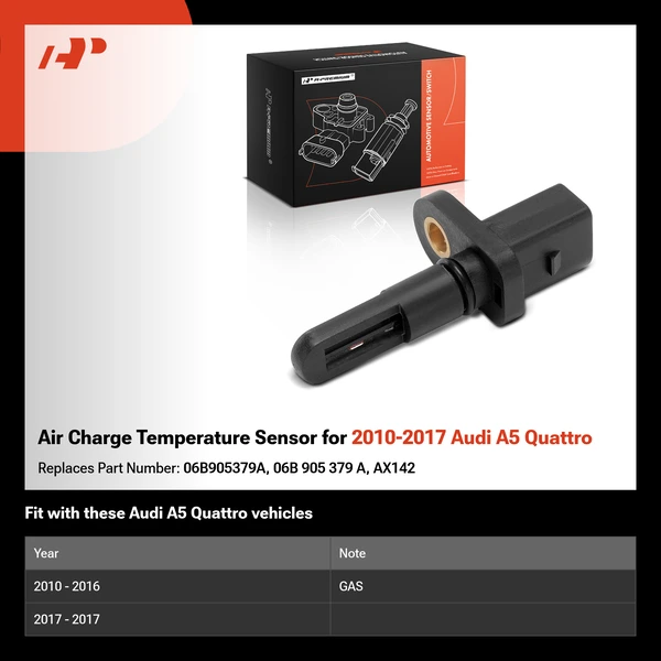Air Charge Temperature Sensor for 2010-2017 Audi A5 Quattro