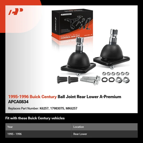 1995-1996 Buick Century Ball Joint Rear Lower A-Premium APCA0834