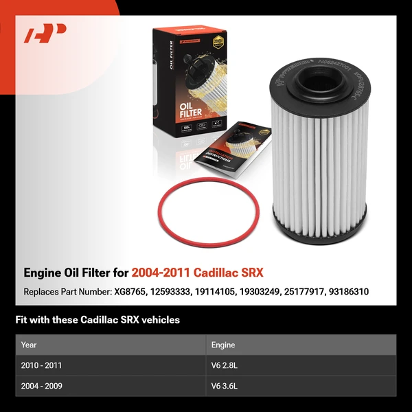 Engine Oil Filter for 2004-2011 Cadillac SRX