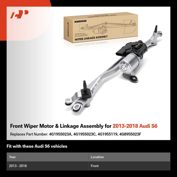 Front Wiper Motor & Linkage Assembly for 2013-2018 Audi S6