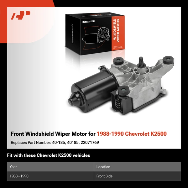 Front Windshield Wiper Motor for 1988-1990 Chevrolet K2500