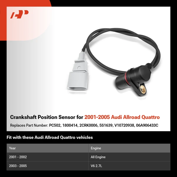 Crankshaft Position Sensor for 2001-2005 Audi Allroad Quattro