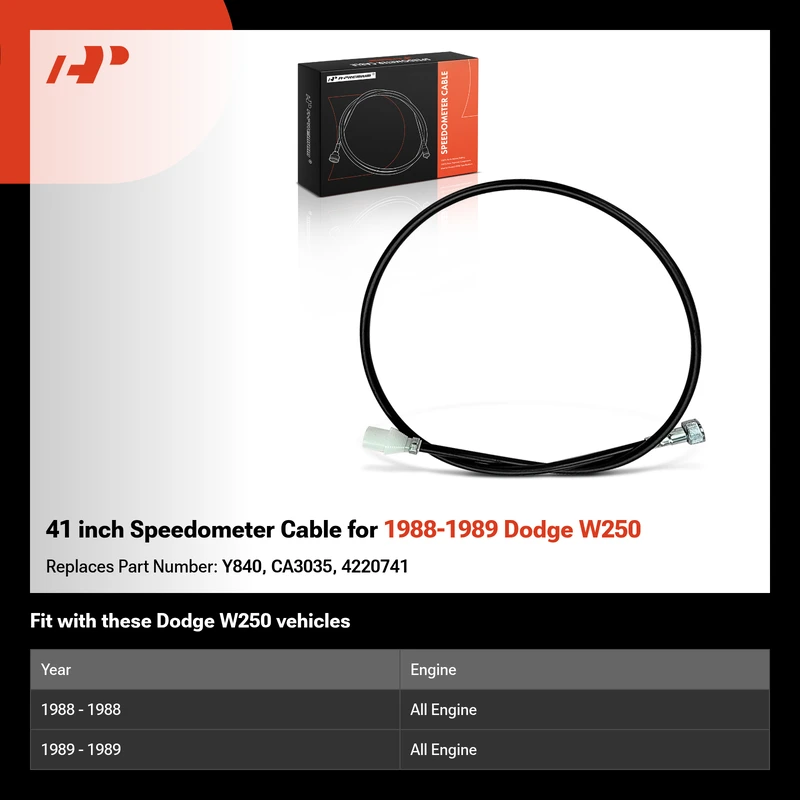 41 inch Speedometer Cable for 1988-1989 Dodge W250