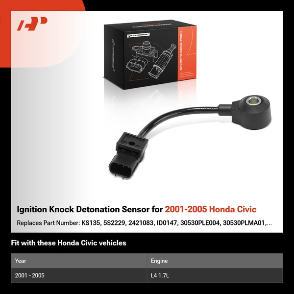 Ignition Knock Detonation Sensor for 2001-2005 Honda Civic