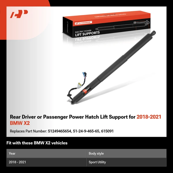 Rear Driver or Passenger Power Hatch Lift Support for 2018-2021 BMW X2
