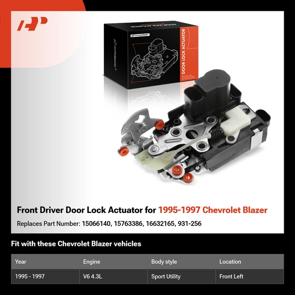 Front Driver Door Lock Actuator for 1995-1997 Chevrolet Blazer