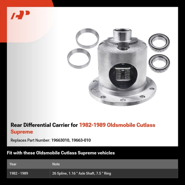 Rear Differential Carrier for 1982-1989 Oldsmobile Cutlass Supreme