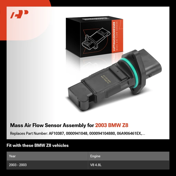 Mass Air Flow Sensor Assembly for 2003 BMW Z8