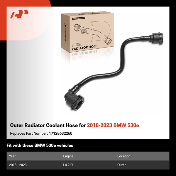 Outer Radiator Coolant Hose for 2018-2023 BMW 530e