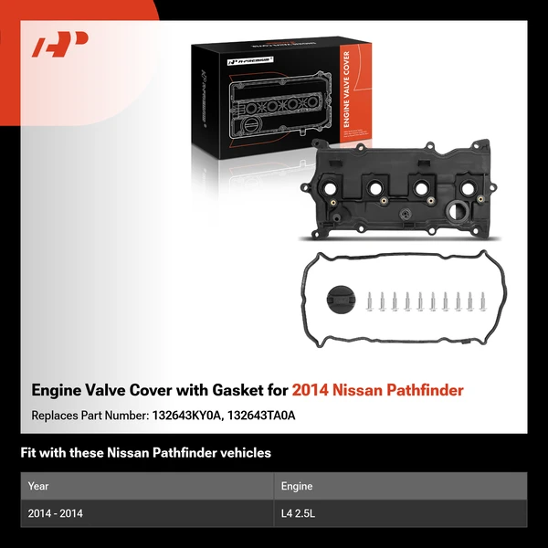 Engine Valve Cover with Gasket for 2014 Nissan Pathfinder