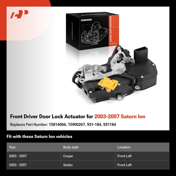 Front Driver Door Lock Actuator for 2003-2007 Saturn Ion
