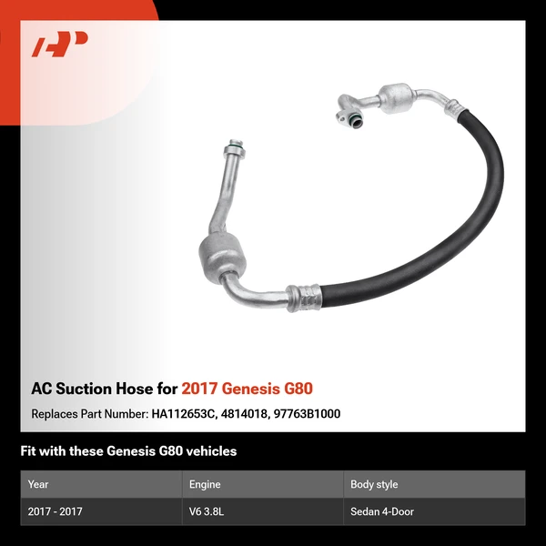 AC Suction Hose for 2017 Genesis G80