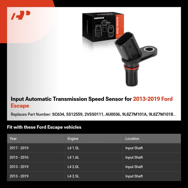 Input Automatic Transmission Speed Sensor for 2013-2019 Ford Escape