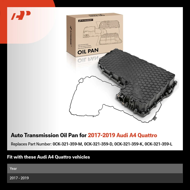 Auto Transmission Oil Pan for 2017-2019 Audi A4 Quattro
