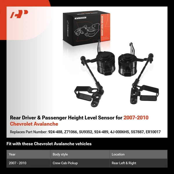 Rear Driver & Passenger Height Level Sensor for 2007-2010 Chevrolet Avalanche