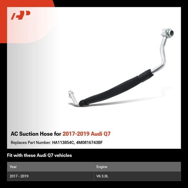 AC Suction Hose for 2017-2019 Audi Q7