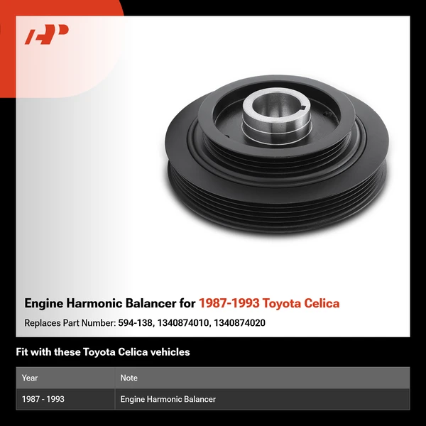 Engine Harmonic Balancer for 1987-1993 Toyota Celica