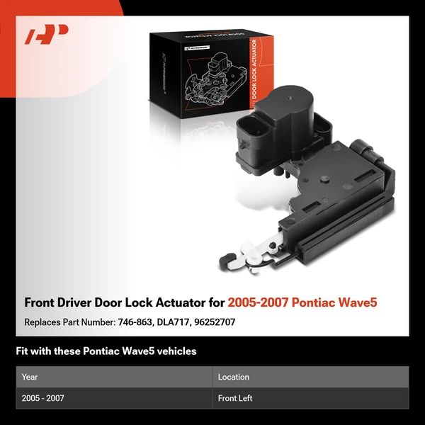 Front Driver Door Lock Actuator for 2005-2007 Pontiac Wave5