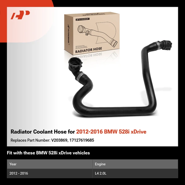 Radiator Coolant Hose for 2012-2016 BMW 528i xDrive