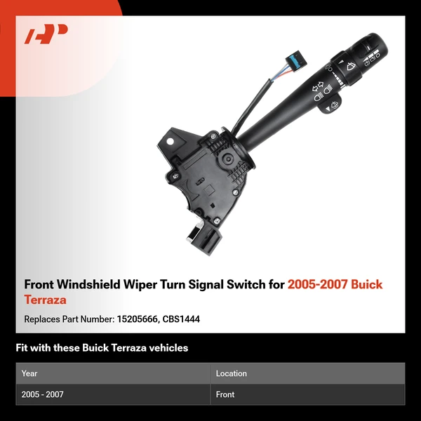 Front Windshield Wiper Turn Signal Switch for 2005-2007 Buick Terraza