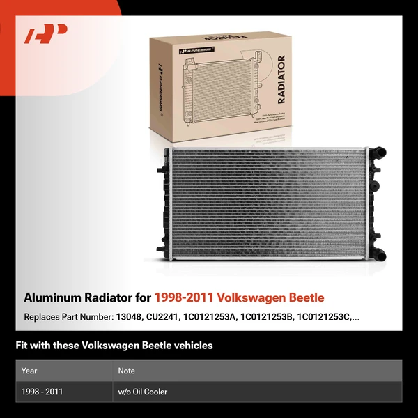 Aluminum Radiator for 1998-2011 Volkswagen Beetle