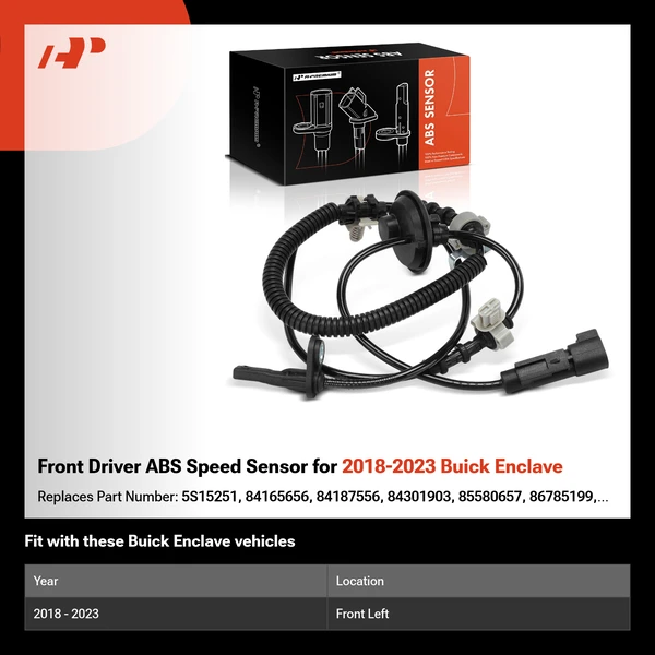 Front Driver ABS Speed Sensor for 2018-2023 Buick Enclave