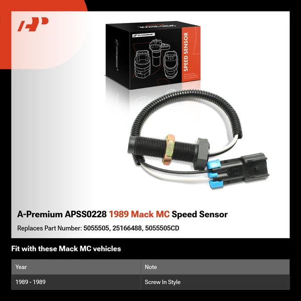 A-Premium APSS0228 1989 Mack MC Speed Sensor