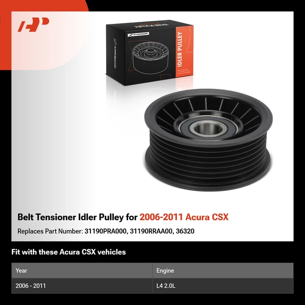 Belt Tensioner Idler Pulley for 2006-2011 Acura CSX