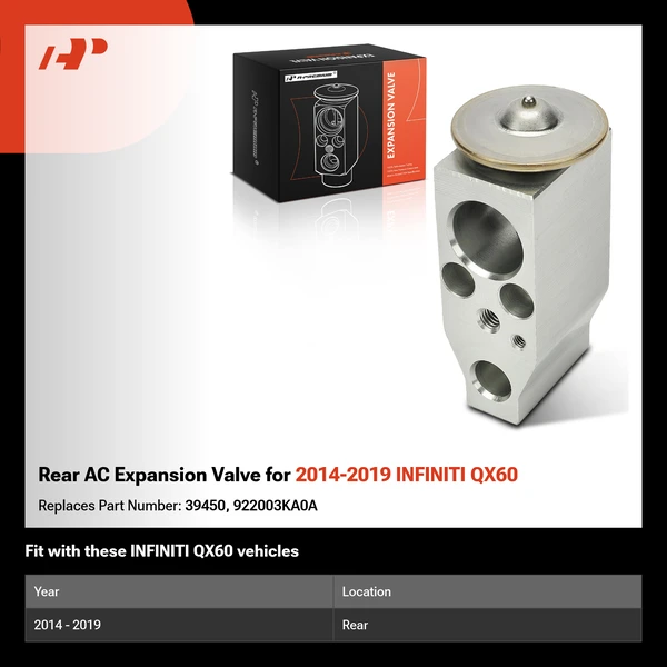 Rear AC Expansion Valve for 2014-2019 INFINITI QX60