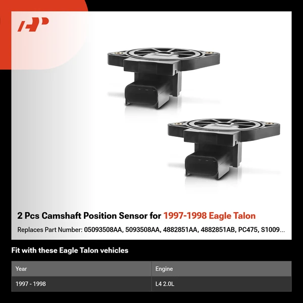 2 Pcs Camshaft Position Sensor for 1997-1998 Eagle Talon