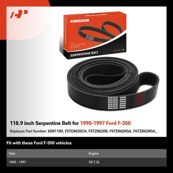 118.9 inch Serpentine Belt for 1995-1997 Ford F-350