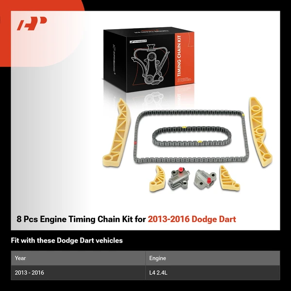 8 Pcs Engine Timing Chain Kit for 2013-2016 Dodge Dart