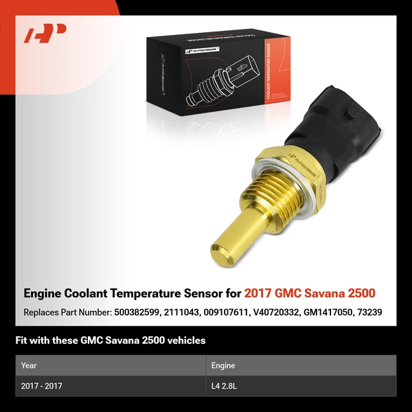 Engine Coolant Temperature Sensor for 2017 GMC Savana 2500