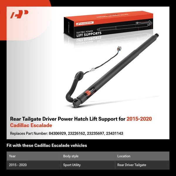 Rear Tailgate Driver Power Hatch Lift Support for 2015-2020 Cadillac Escalade