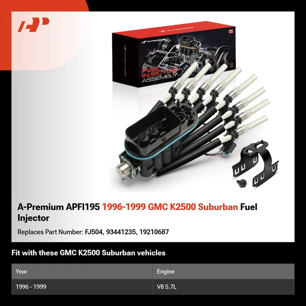 A-Premium APFI195 1996-1999 GMC K2500 Suburban Fuel Injector
