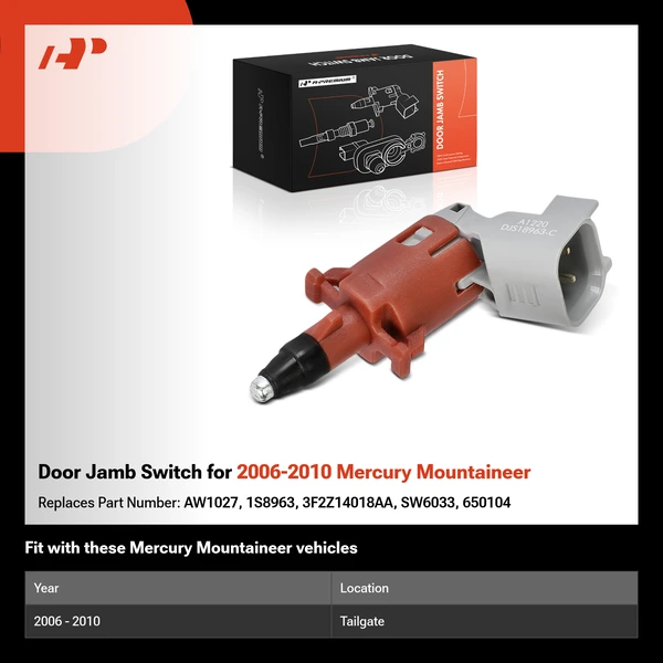 Door Jamb Switch for 2006-2010 Mercury Mountaineer