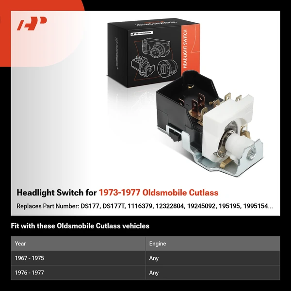 Headlight Switch for 1973-1977 Oldsmobile Cutlass
