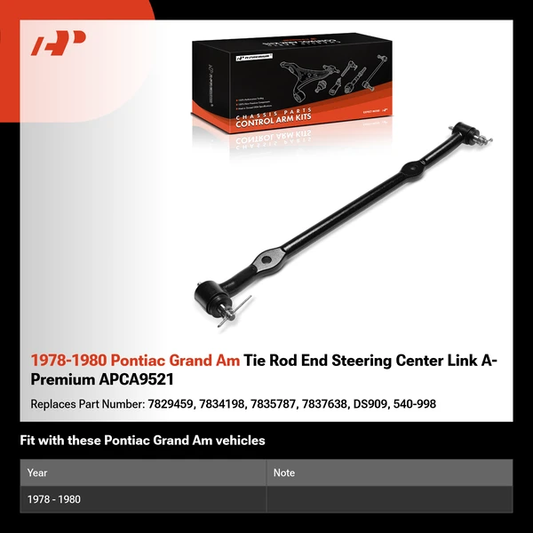 1978-1980 Pontiac Grand Am Tie Rod End Steering Center Link A-Premium APCA9521
