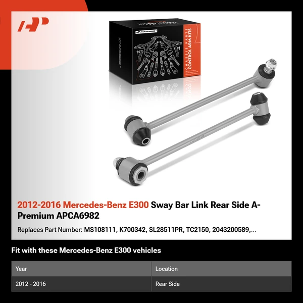 2012-2016 Mercedes-Benz E300 Sway Bar Link Rear Side A-Premium APCA6982